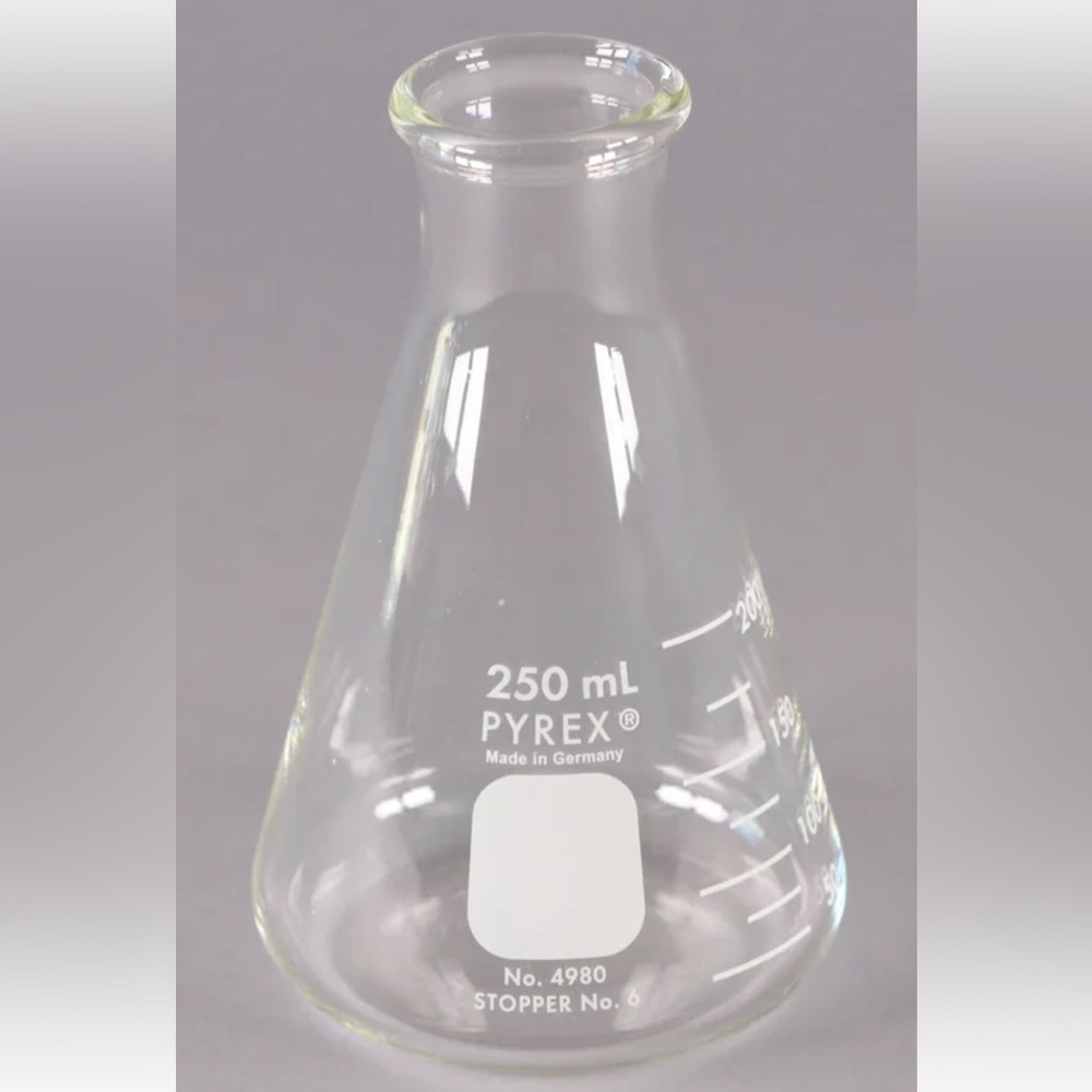 Pyrex 250mL Narrow Mouth Erlenmeyer Flask #4980 - Vase - Halloween Home Decor